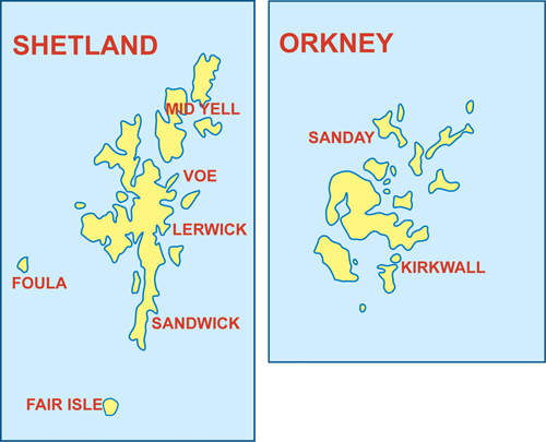 shetland and orkney